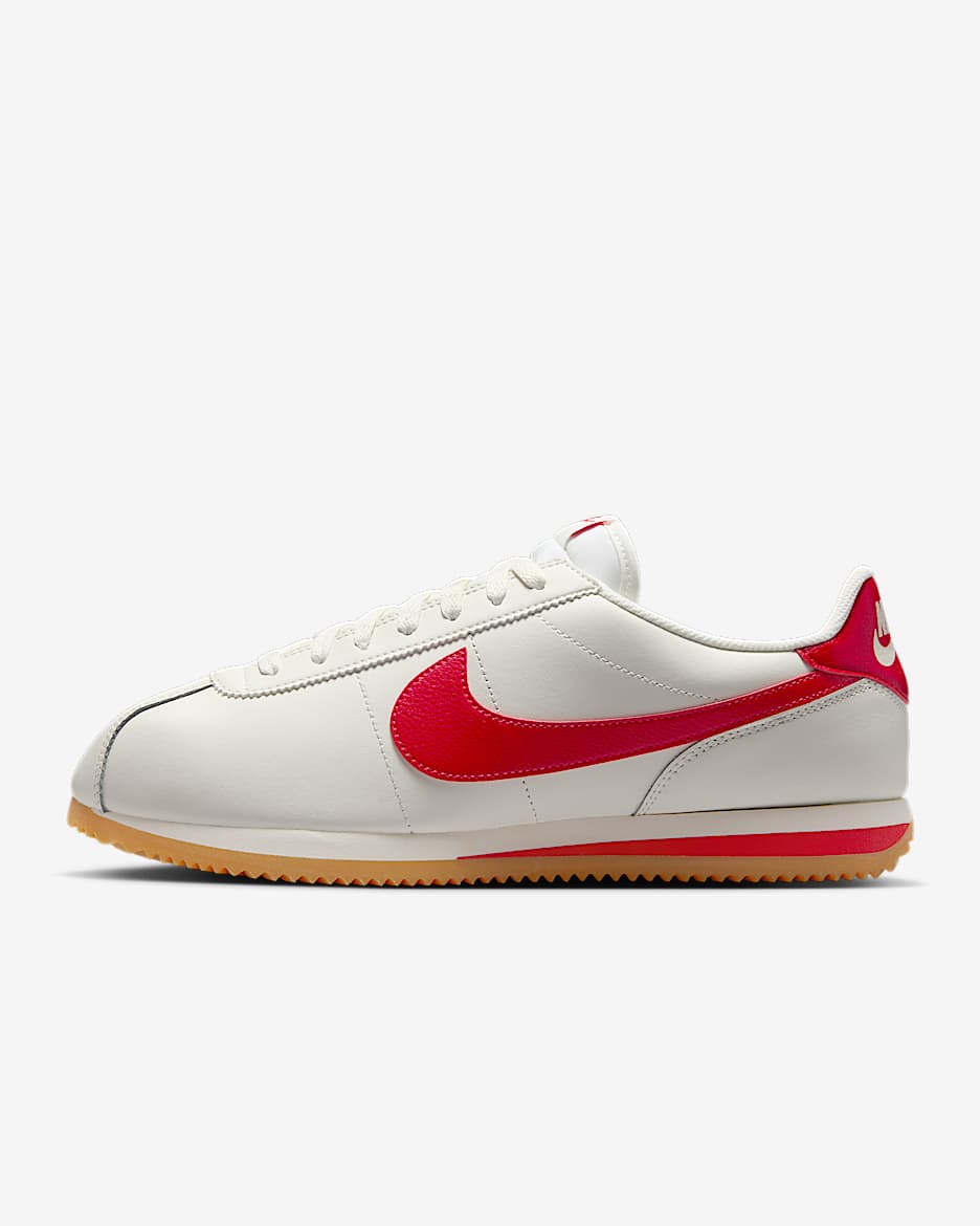 Tenis para hombre Nike Cortez Leather - Vela/Amarillo goma/Rojo universitario