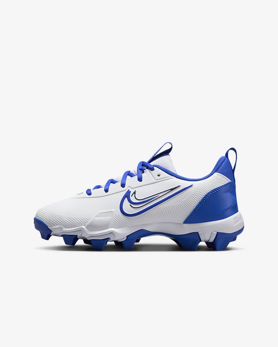 Nike Force Trout 9 Keystone Big Kids' Baseball Cleats - White/Midnight Navy/Hyper Royal