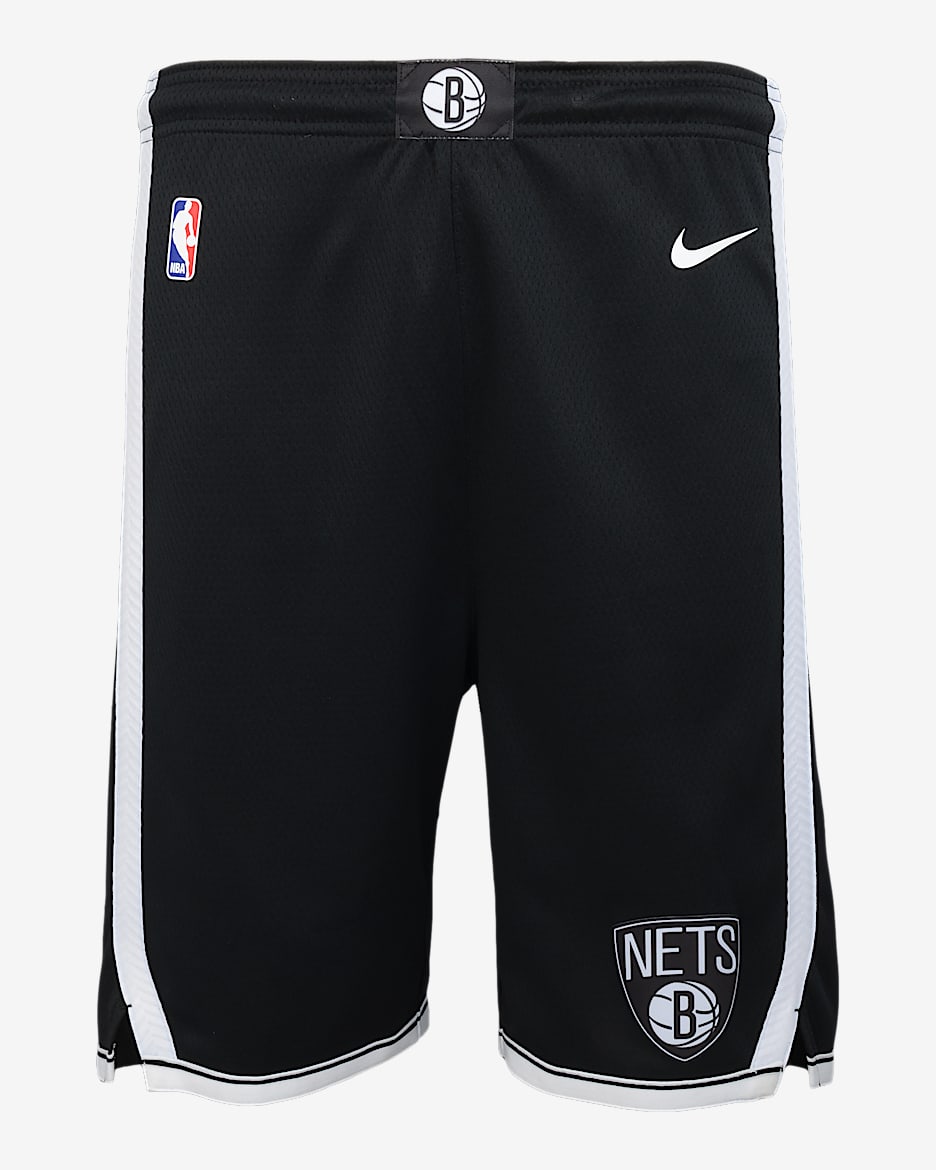 Brooklyn Nets Icon Edition Big Kids' Nike Dri-FIT NBA Swingman Shorts - Black
