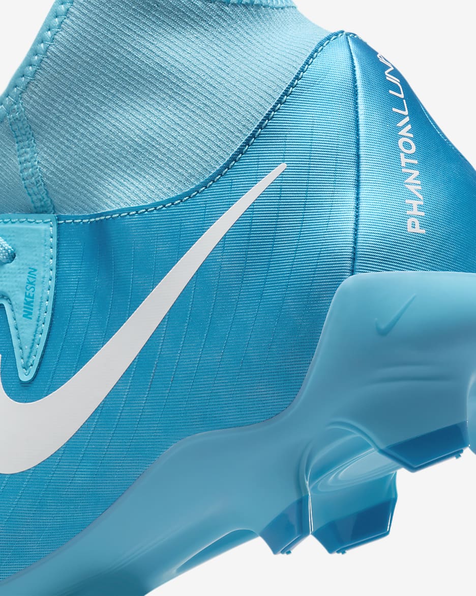 รองเท้าสตั๊ดฟุตบอลหุ้มข้อสูง MG Nike Phantom Luna 2 Academy - Blue Fury/ขาว