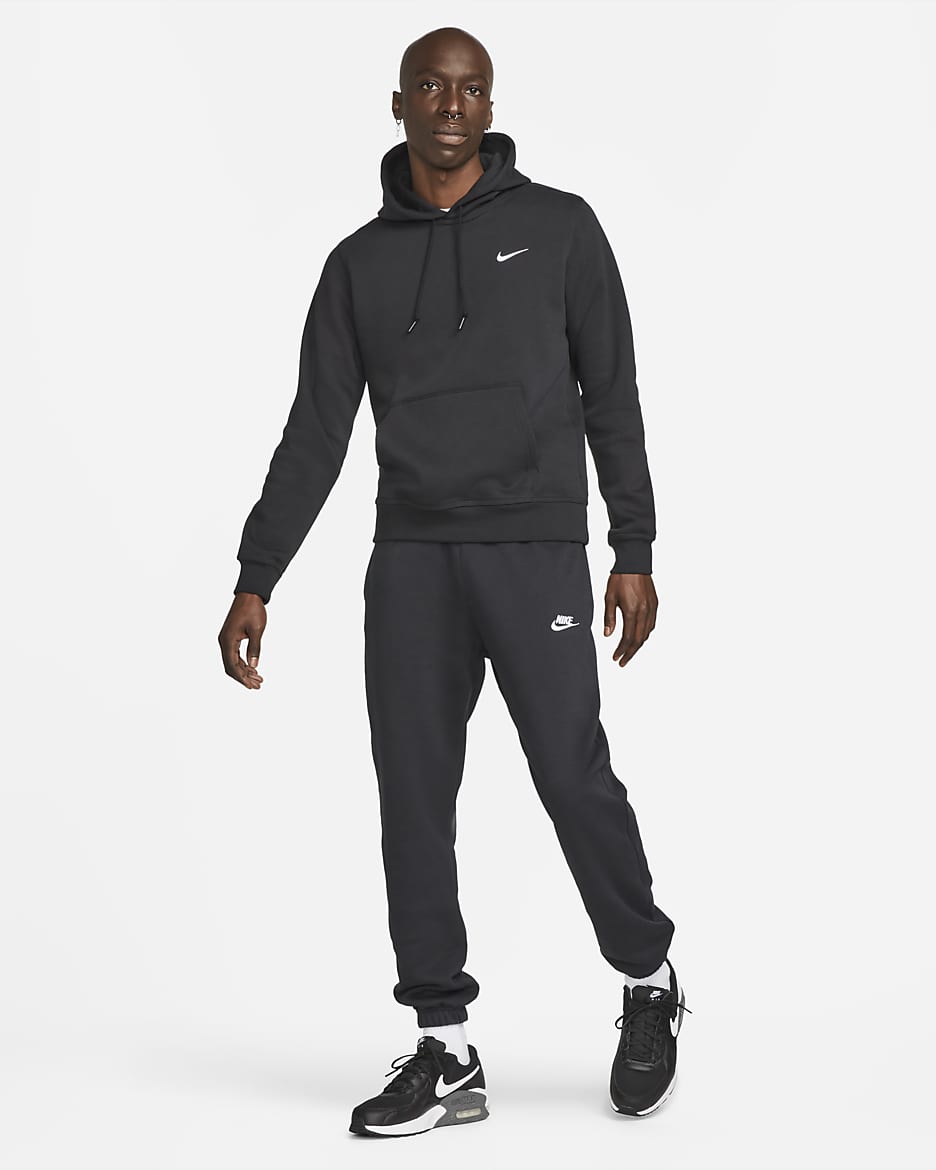 Nike Sportswear Swoosh Men's Hoodie - Black/White