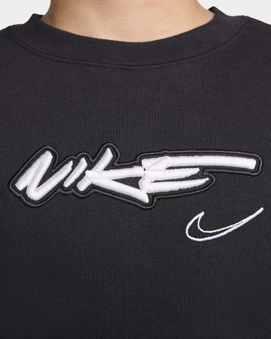 Nike Sportswear Breaking Older Kids' Fleece Top - Black