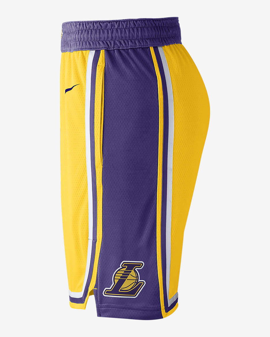 Los Angeles Lakers Icon Edition Nike NBA Swingman Erkek Şortu - Amarillo/Field Purple/Beyaz/Field Purple