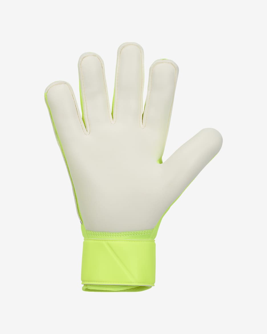 Gants de football pour gardien de but Nike Match - Volt/Noir/Metallic Silver