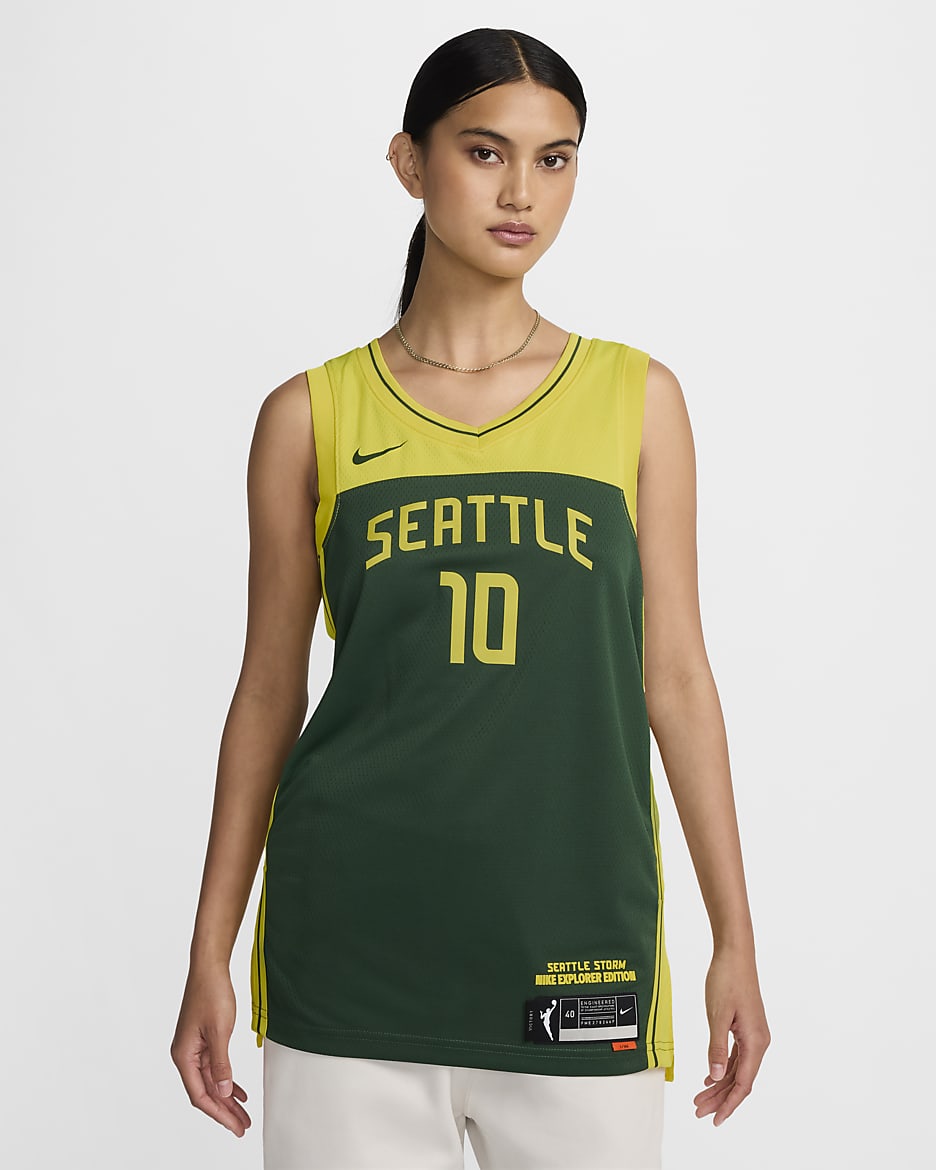 Seattle Storm Explorer Edition Women's Nike Dri-FIT WNBA Victory Jersey - Fir/Yellow Strike