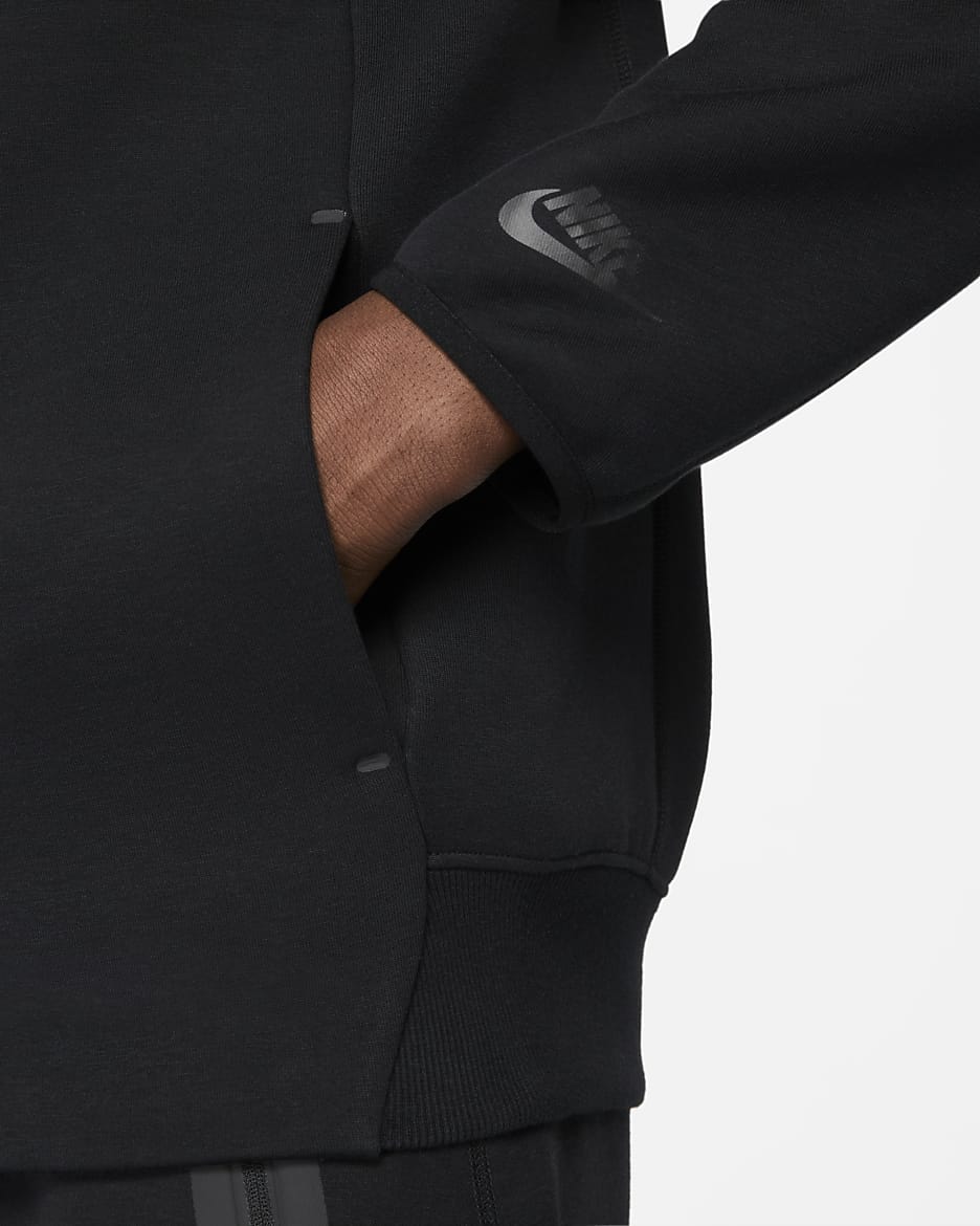 Męska kurtka typu bomberka Nike Sportswear Tech Fleece - Czerń/Czerń