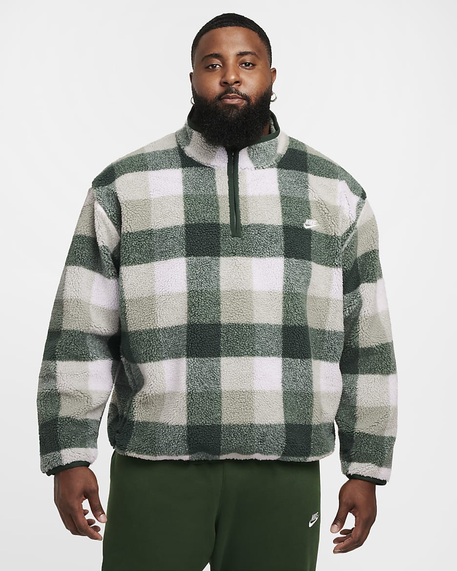 Nike Club Men's Winterized Half-Zip - Fir/Sail/Jade Horizon