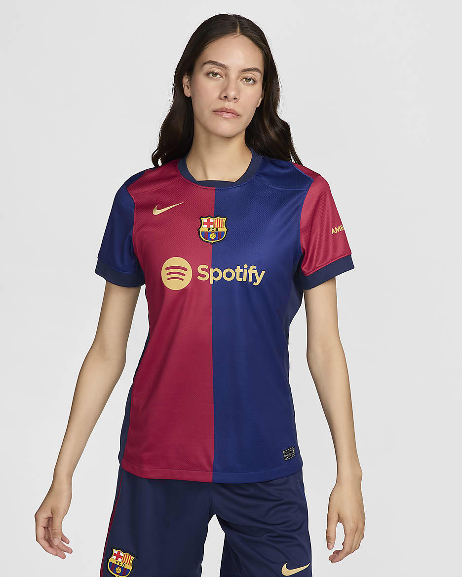 FC Barcelona 2024/25 Stadium Thuis Nike Dri-FIT replicavoetbalshirt voor dames - Deep Royal Blue/Noble Red/Midnight Navy/Club Gold