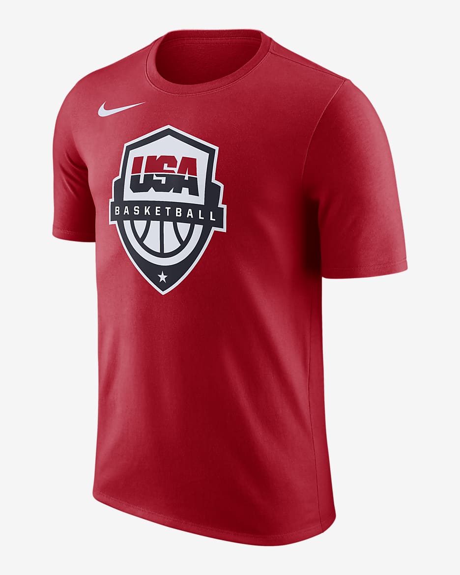 Playera de básquetbol Nike Dri-FIT para hombre USAB - Rojo deportivo/Rojo deportivo/Blanco