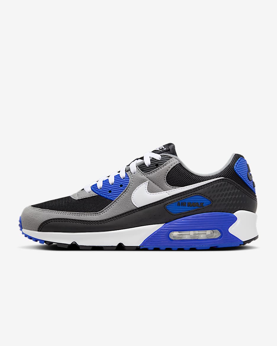 Nike Air Max 90 Men's Shoes - Black/Lyon Blue/Varsity Maize/White
