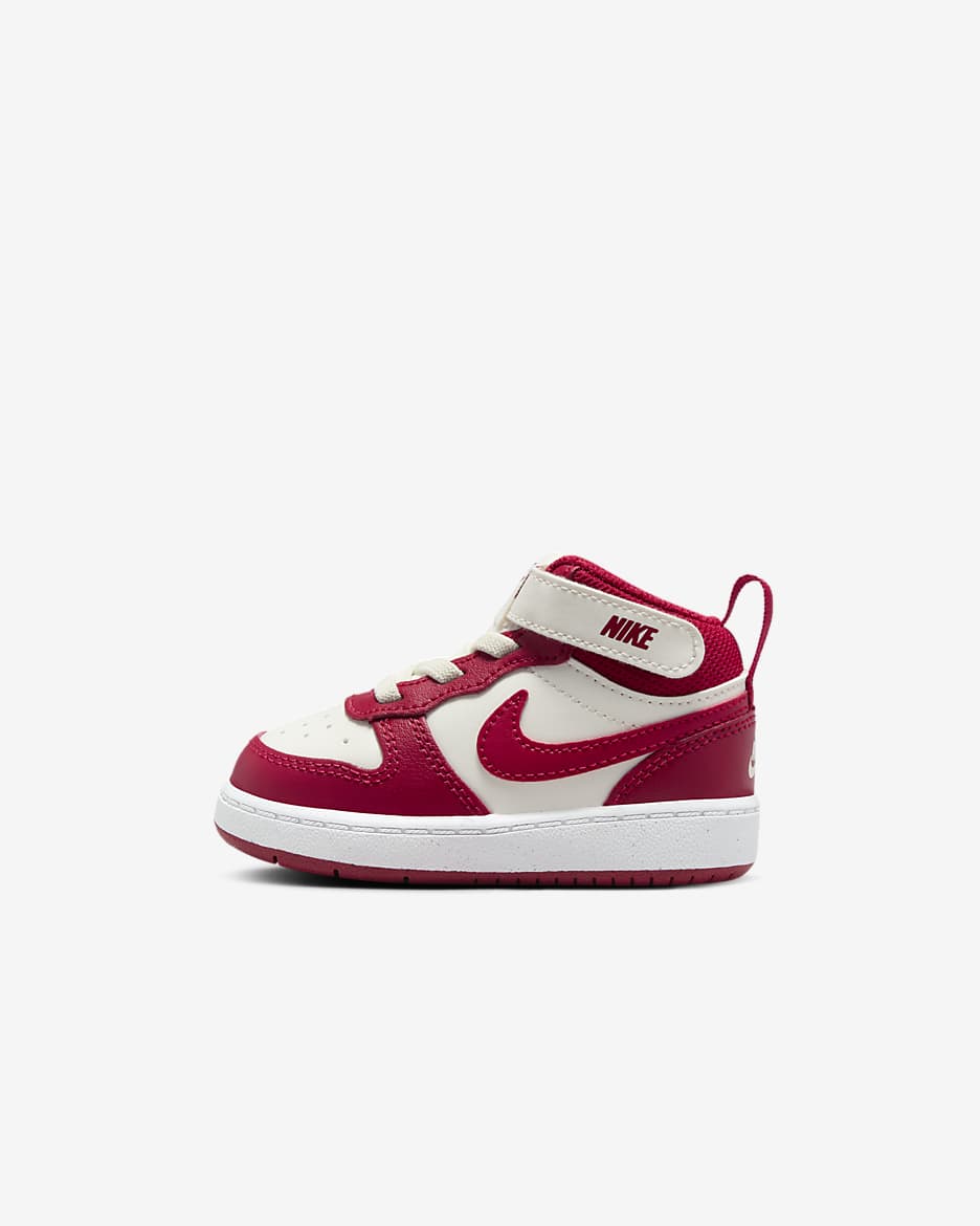 Tenis para bebé e infantil Nike Court Borough Mid 2 - Vela/Blanco/Rojo gimnasio