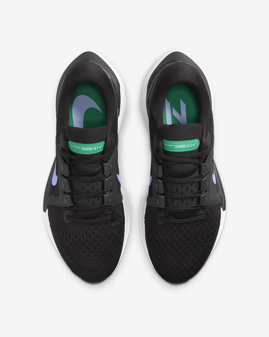 Nike Vomero 16 Women's Road Running Shoes - Black/Off Noir/Neptune Green/Light Thistle