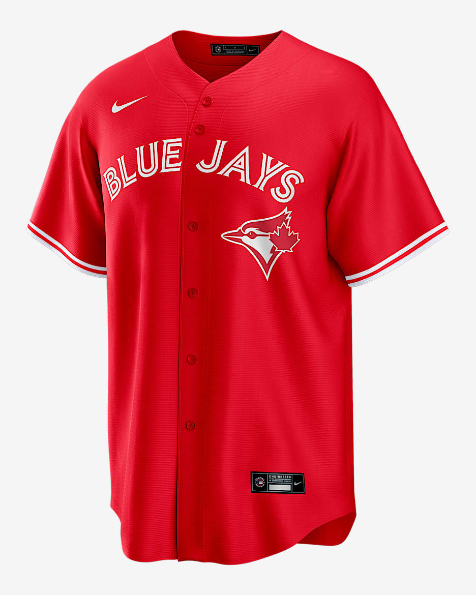 Toronto Blue Jays Canada Day Men's Nike MLB Replica Jersey - Red