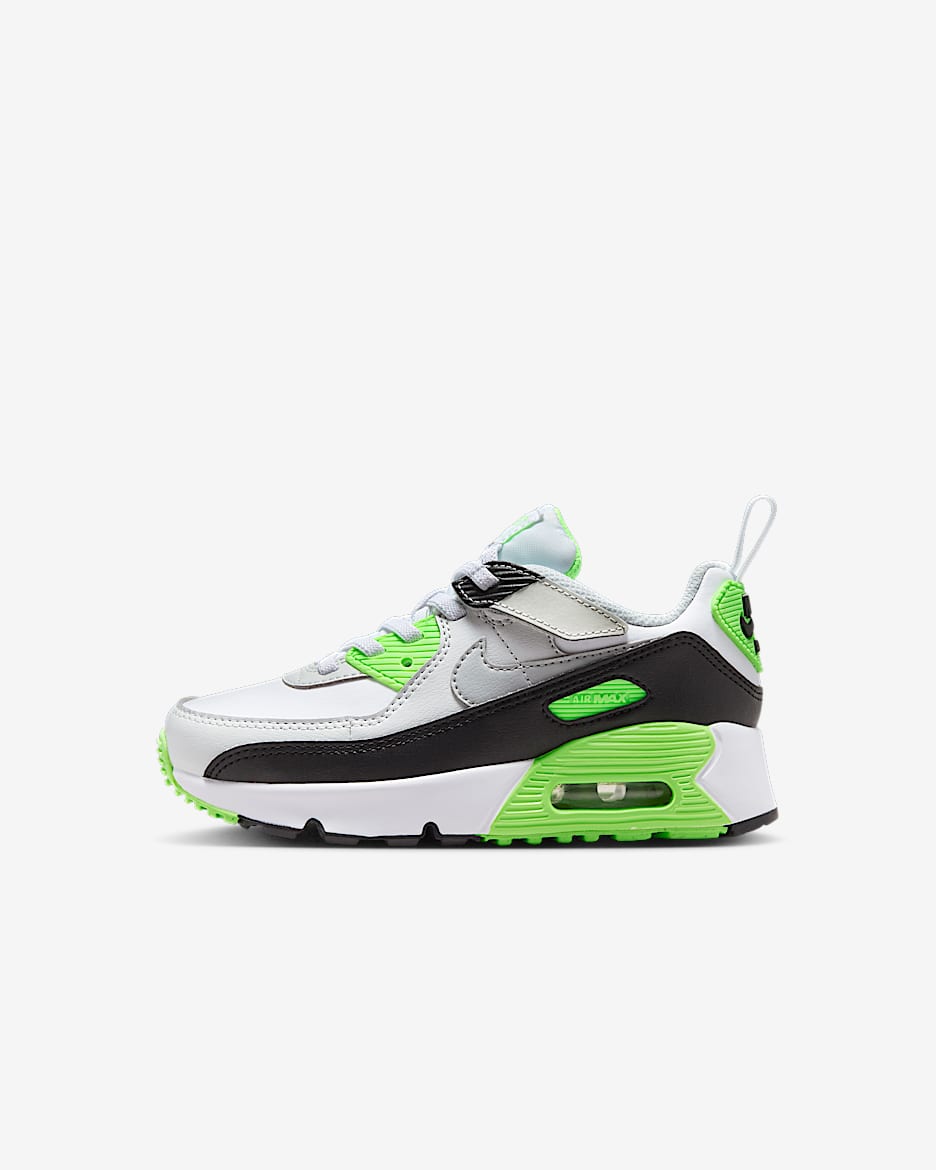 Buty dla małych dzieci Nike Air Max 90 EasyOn - Biel/Photon Dust/Lime Blast/Light Smoke Grey