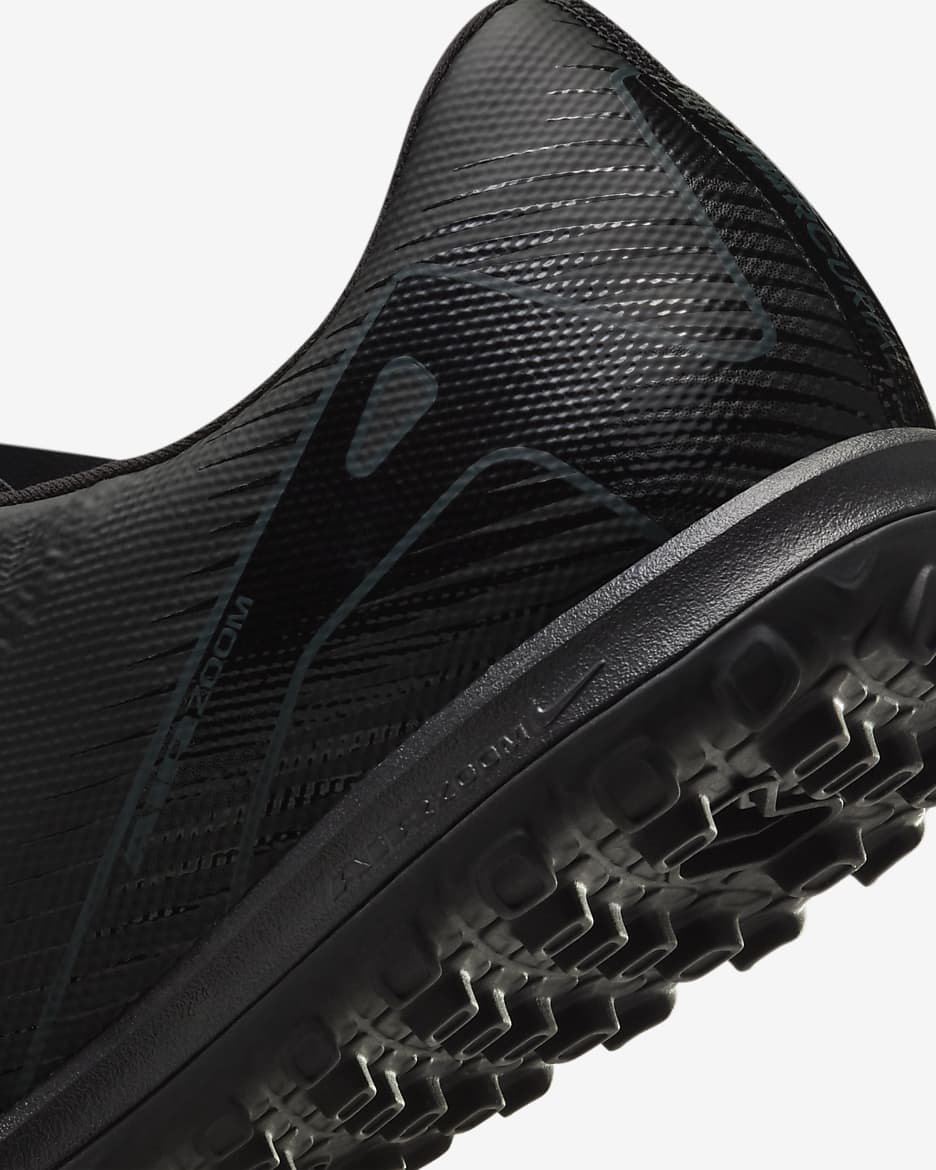 Tacos de fútbol TF de corte low Nike Mercurial Vapor 16 Academy - Negro/Jungla intenso/Negro