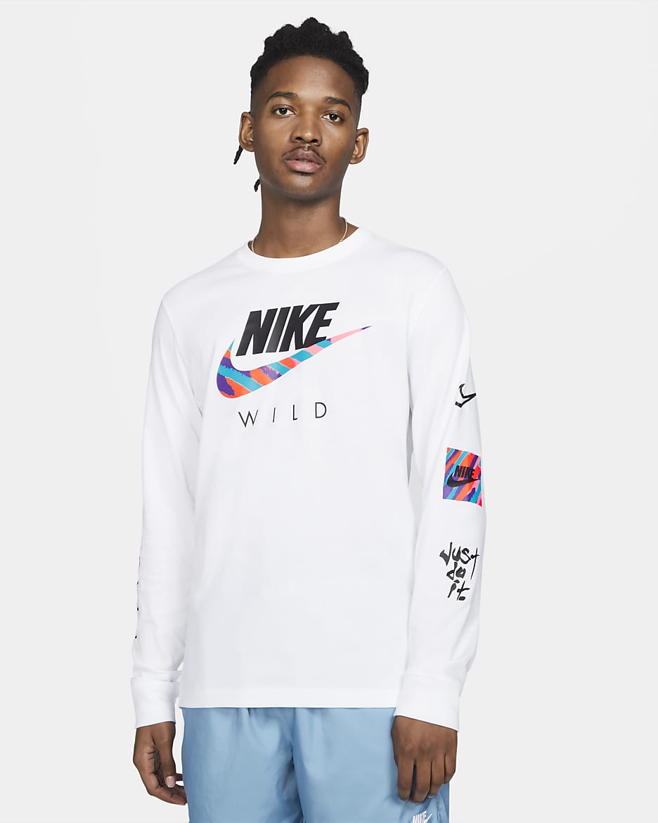 Playera de manga larga para hombre Nike Sportswear - Blanco