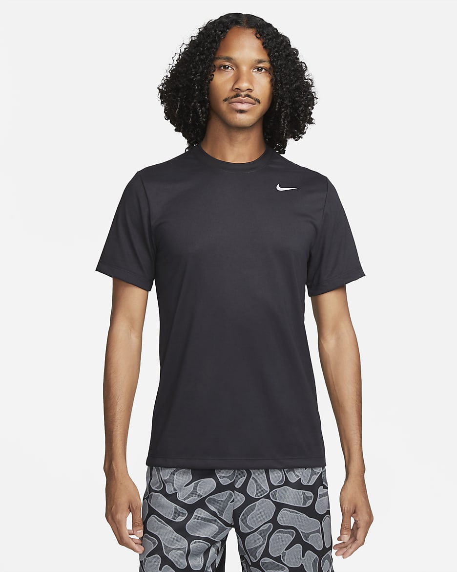 Nike Dri-FIT Legend Men's Fitness T-Shirt - Black/Matte Silver