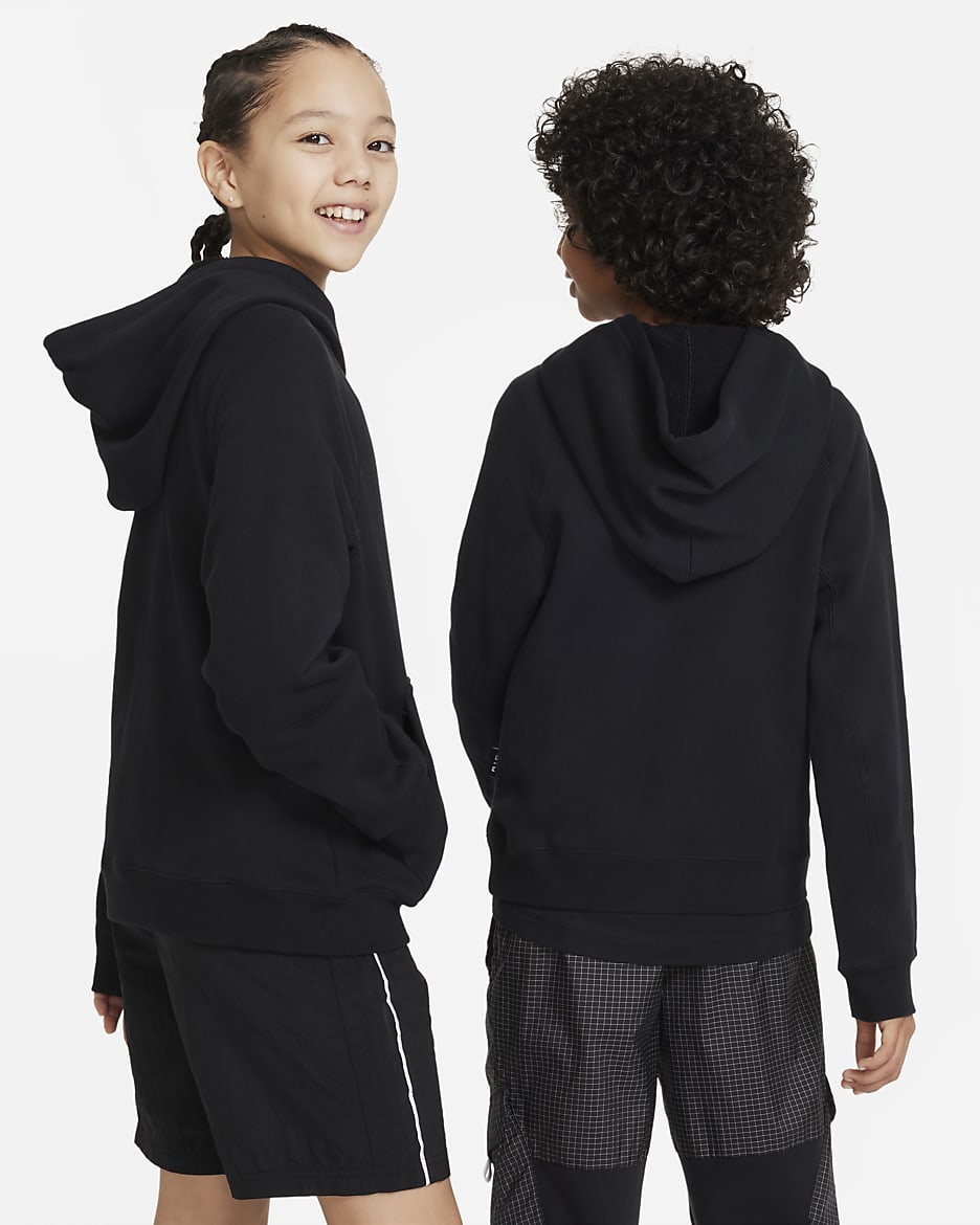 Nike Air Big Kids' Pullover Hoodie - Black/Black