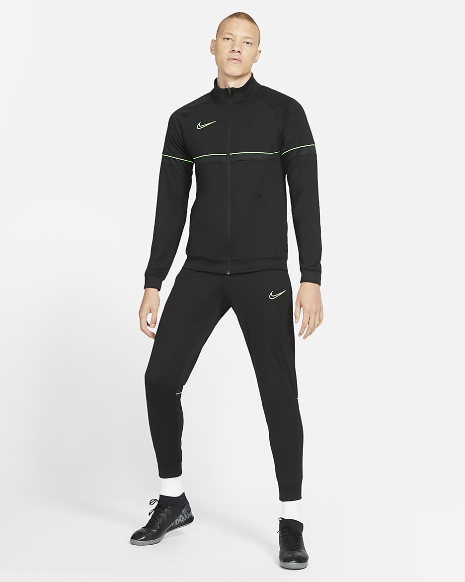 Nike Dri-FIT Academy Men's Football Tracksuit - Black/Black/Black/Green Strike