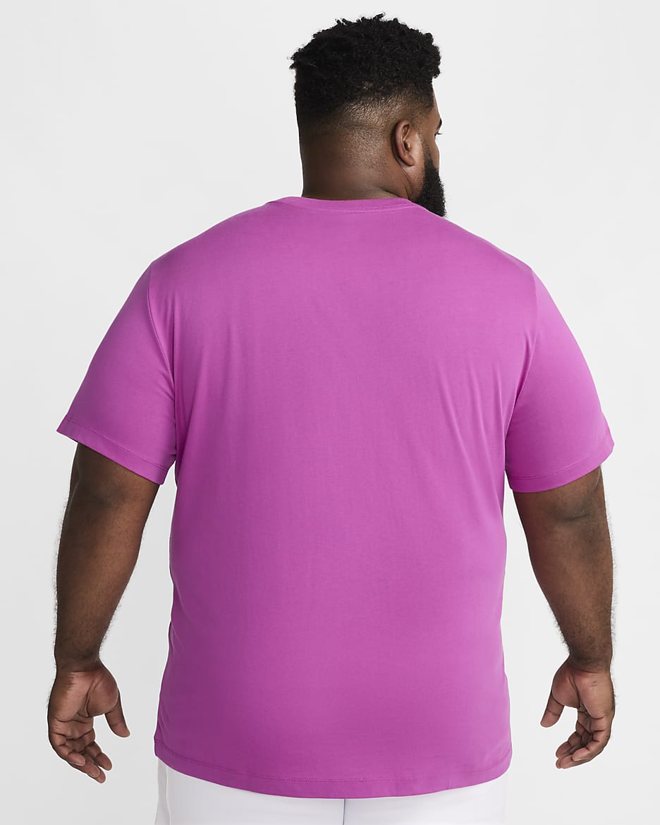 NikeCourt Men's Tennis T-Shirt - Hot Fuchsia