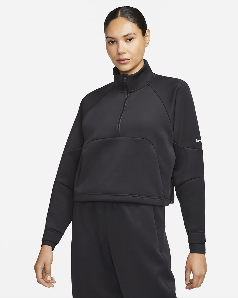 Nike Dri-FIT Prima Women's 1/2-Zip Training Top - Black/Black