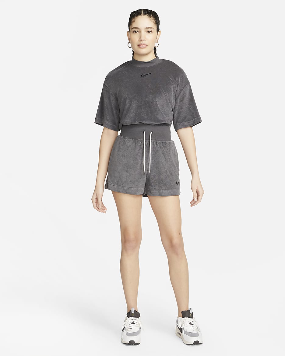 Nike Sportswear Women's Terry Shorts - Anthracite/Black