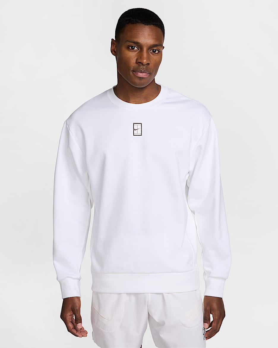 Haut en tissu Fleece Dri-FIT NikeCourt Heritage pour homme - Blanc