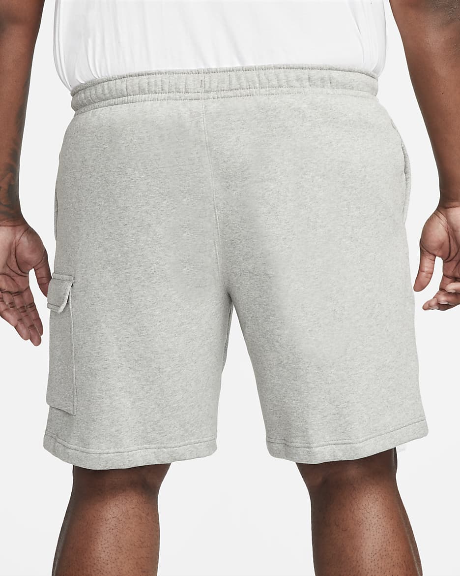 Nike Sportswear Club Men's Cargo Shorts - Dark Grey Heather/Matte Silver/White