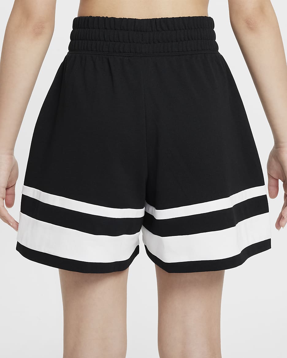 Nike Sportswear Girls' Shorts - Black/White/White