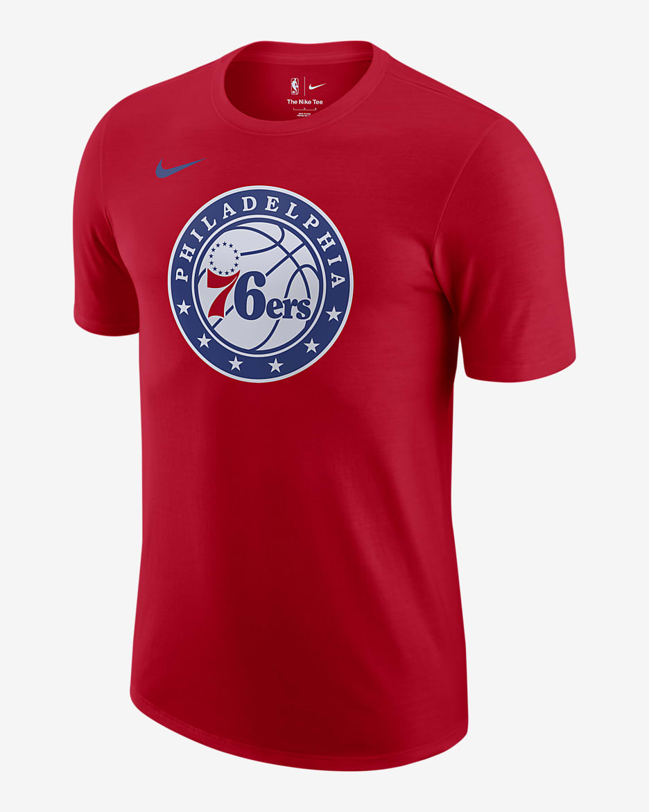 Playera Nike de la NBA para hombre Philadelphia 76ers Essential - Rojo universitario