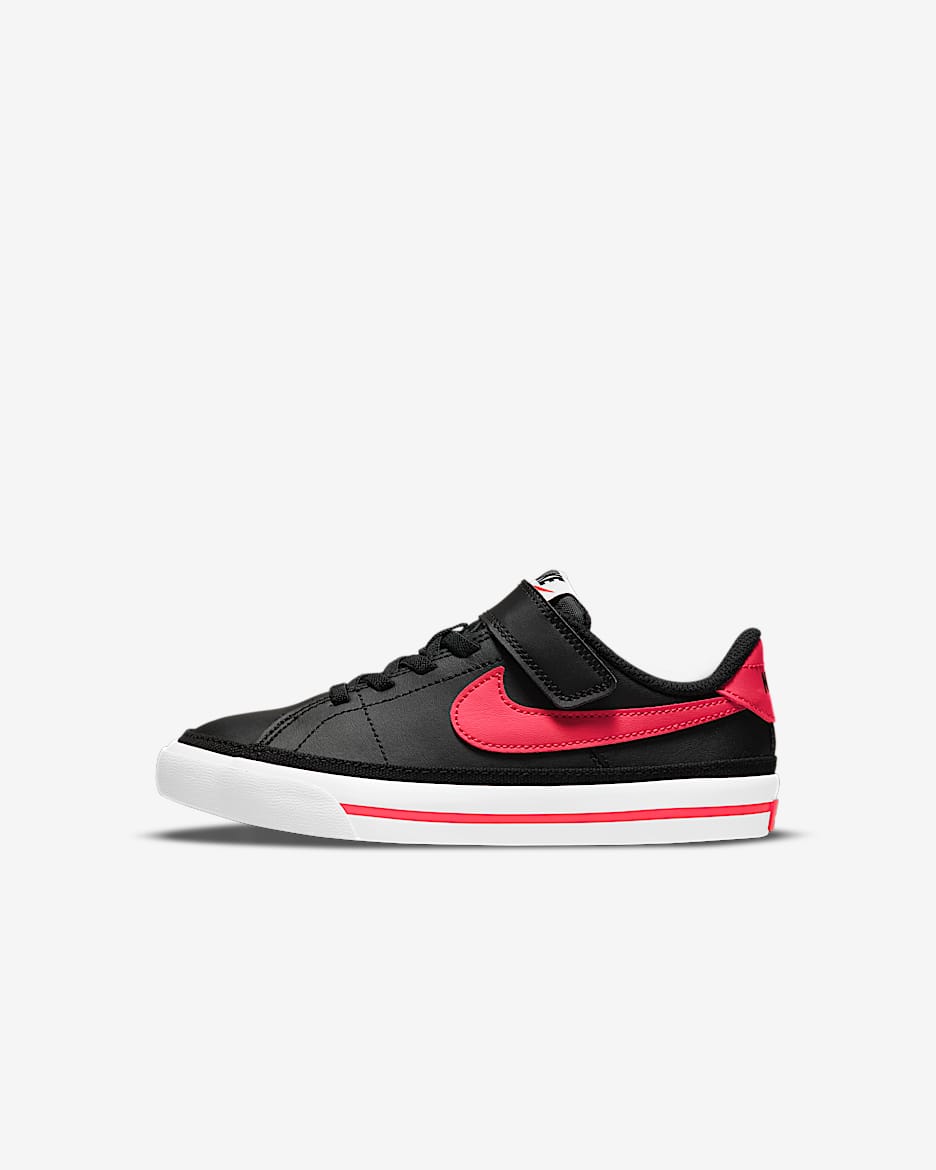 Tenis para niños de preescolar Nike Court Legacy - Negro/Blanco/Rojo sirena