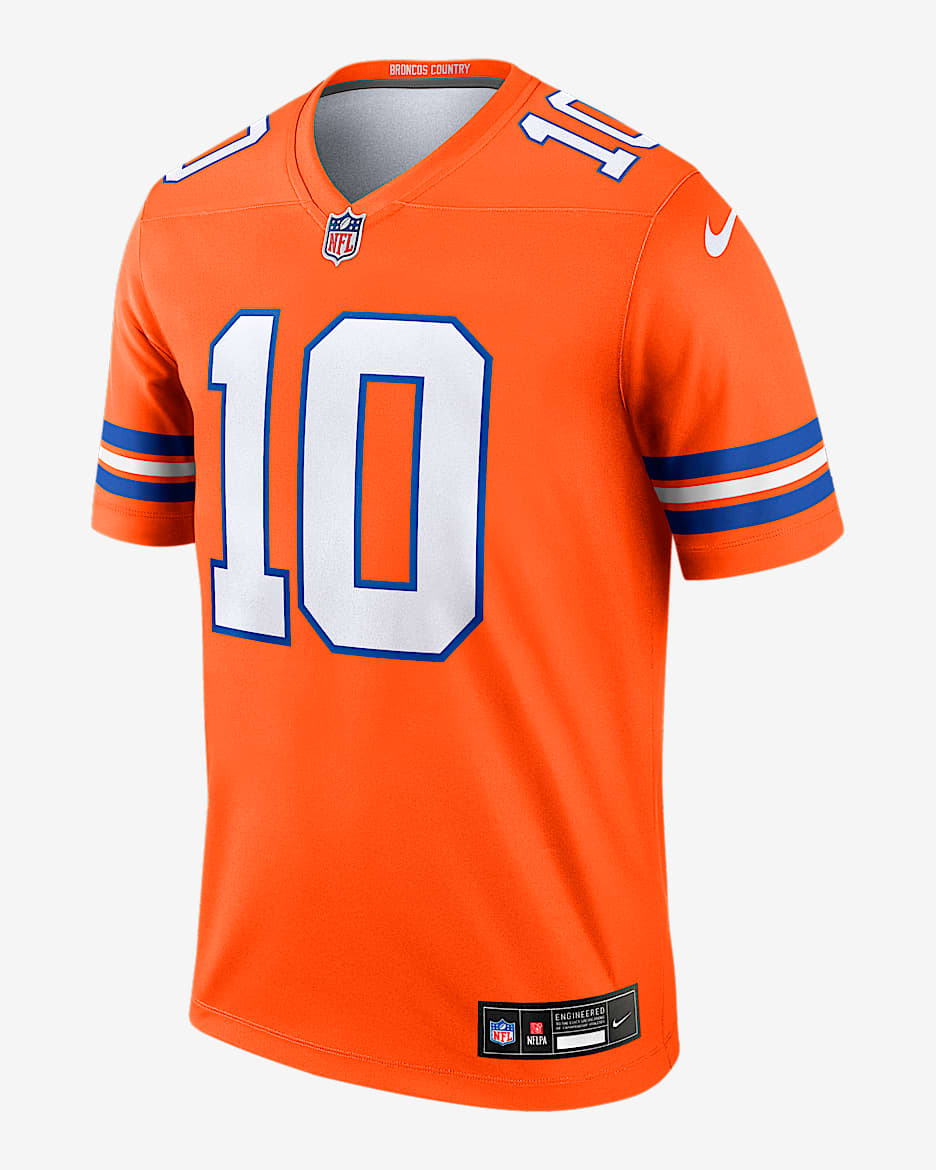 Bo Nix Denver Broncos Men's Nike Dri-FIT NFL Legend Jersey - Orange