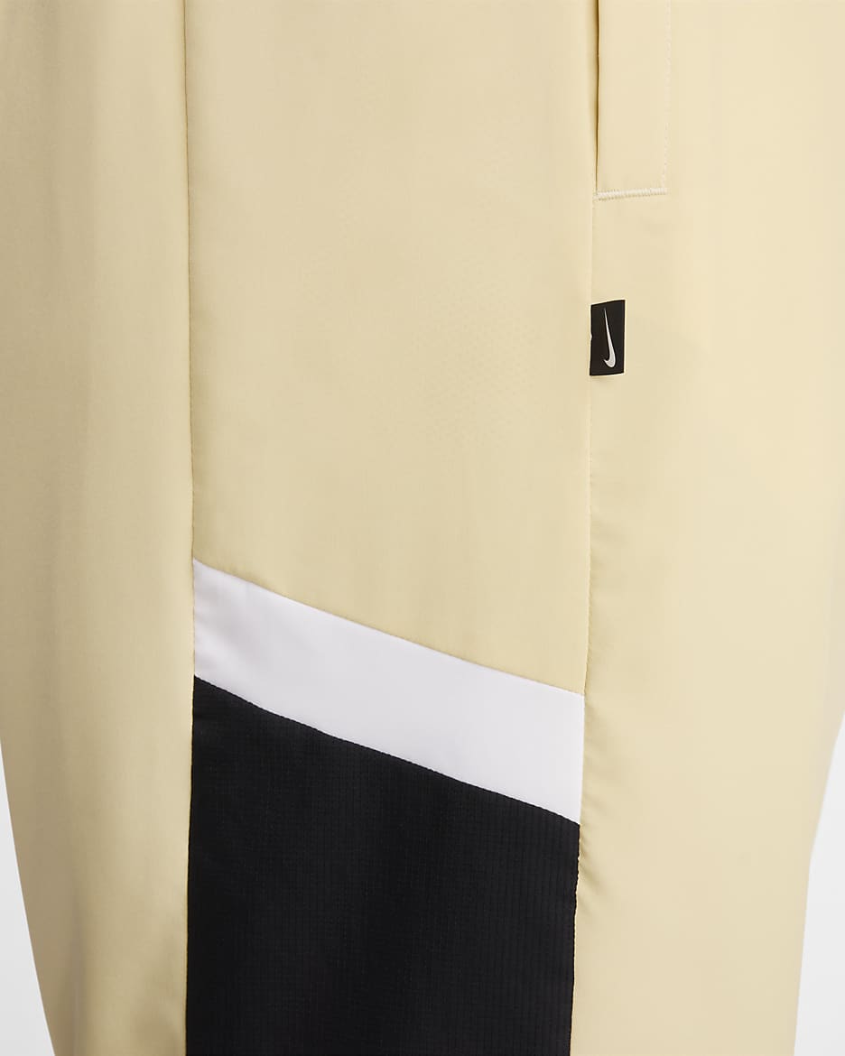 Pantaloni in tessuto da basket Nike Icon – Uomo - Team Gold/Nero/Bianco/Nero