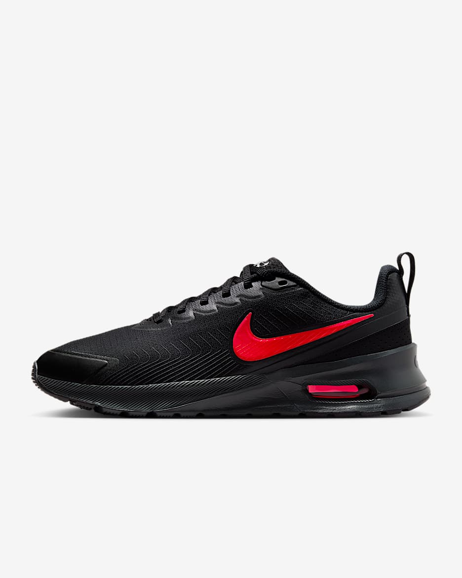 Tenis para hombre Nike Air Max Nuaxis - Negro/Negro/Negro/Rojo universitario
