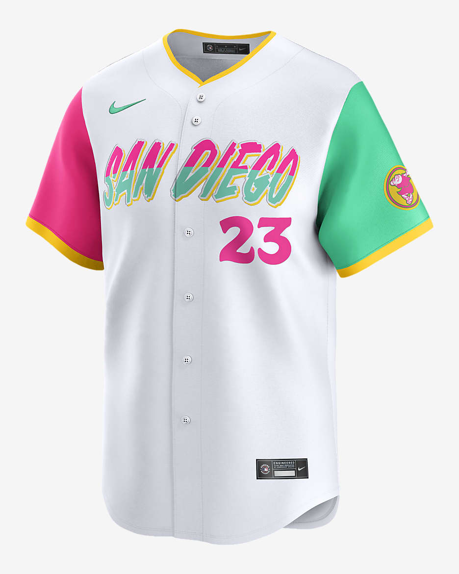 Jersey Nike Dri-FIT ADV de la MLB Limited para hombre Fernando Tatís Jr. San Diego Padres City Connect - Blanco