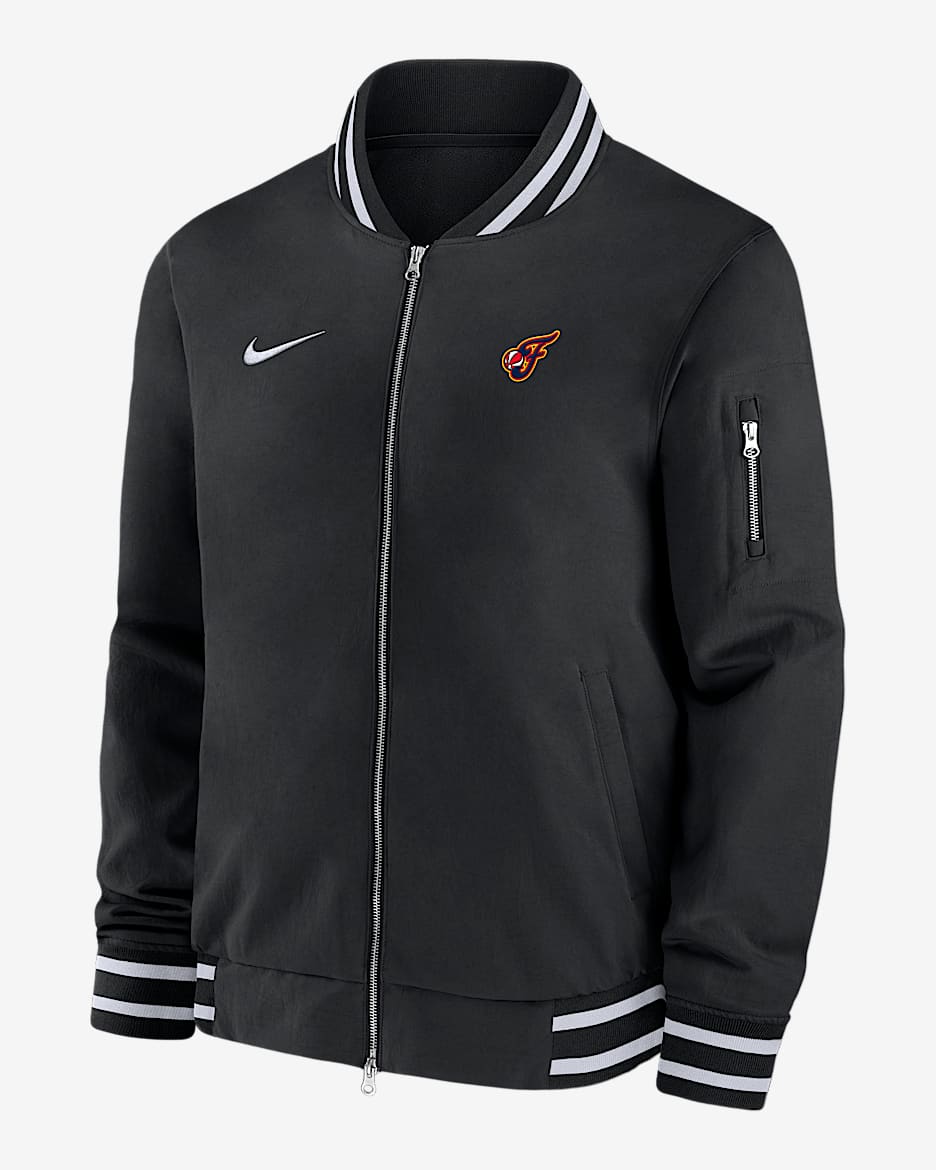 Indiana Fever Men's Nike WNBA Bomber Jacket - Black