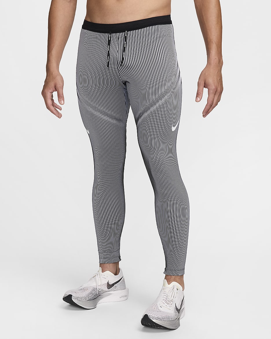 Mallas de correr Dri-FIT ADV para hombre Nike AeroSwift - Negro/Gris hierro/Blanco/Blanco cumbre