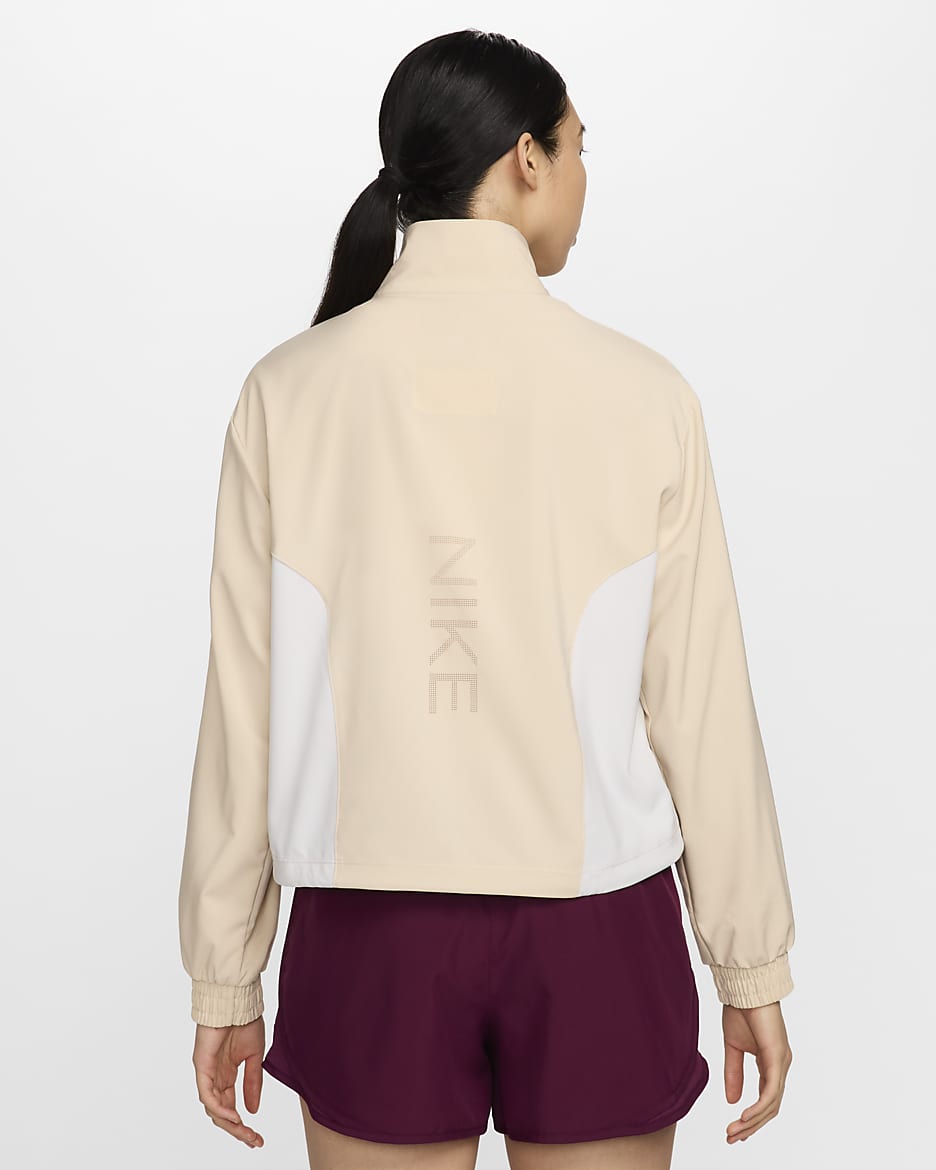 Nike One Women's Dri-FIT Loose Jacket - Sand Drift/Photon Dust/Viotech/Viotech