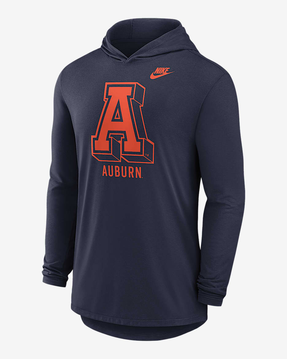 Auburn Legacy Men's Nike Dri-FIT College Long-Sleeve Hooded T-Shirt - Navy
