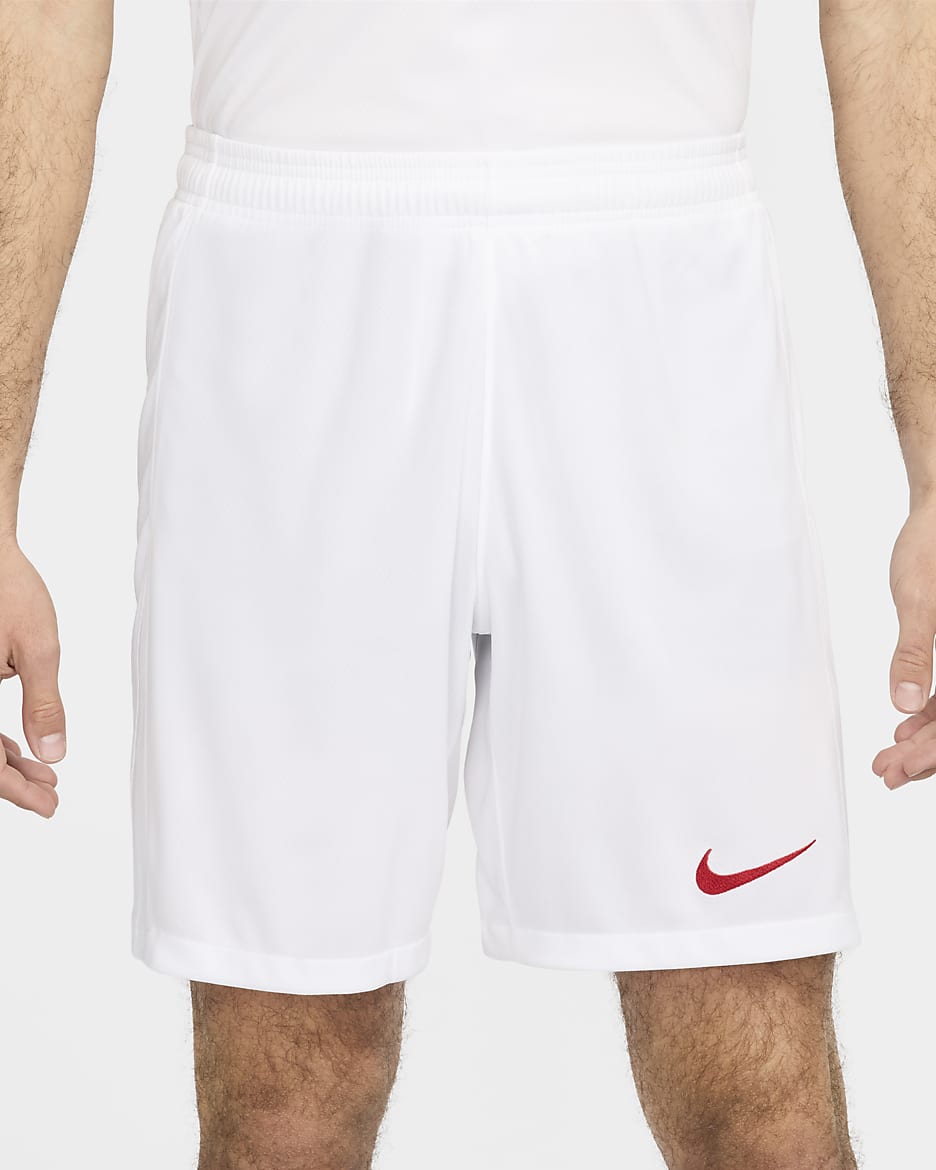 Türkei 2024/25 Stadium Home/Away Nike Replica Dri-FIT Fußballshorts für Herren - Weiß/Sport Red