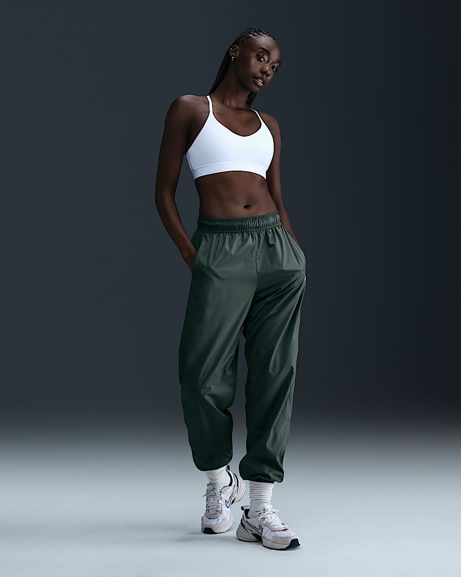 Nike Sportswear Classic Wovens Women's UV Protection Mid-Rise Loose Joggers - Vintage Green/White