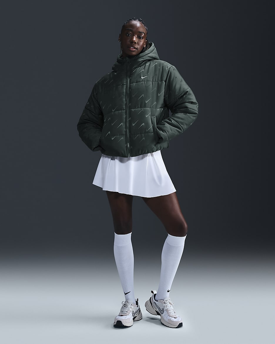 Nike Sportswear Classic Women's Therma-FIT Loose Puffer Jacket - Vintage Green/White