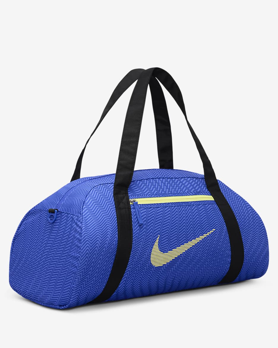 Nike Gym Club duffelbag til dame (24 L) - Hyper Royal/Svart/Light Laser Orange