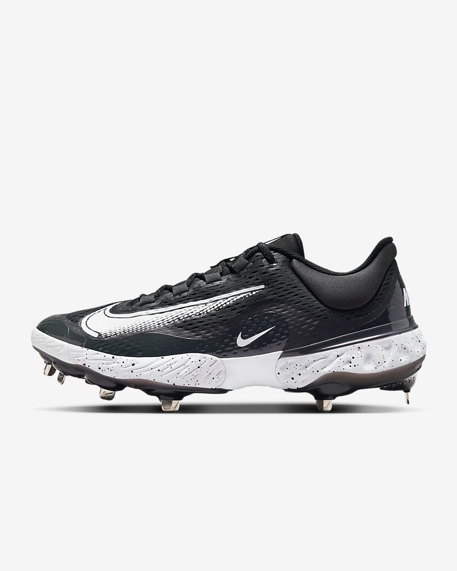 Tacos de béisbol para hombre Nike Alpha Huarache Elite 4 Low - Negro/Gris humo oscuro/Blanco