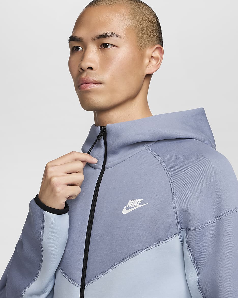 Nike Sportswear Tech Fleece Windrunner Men's Full-Zip Hoodie - Light Armoury Blue/Ashen Slate/White