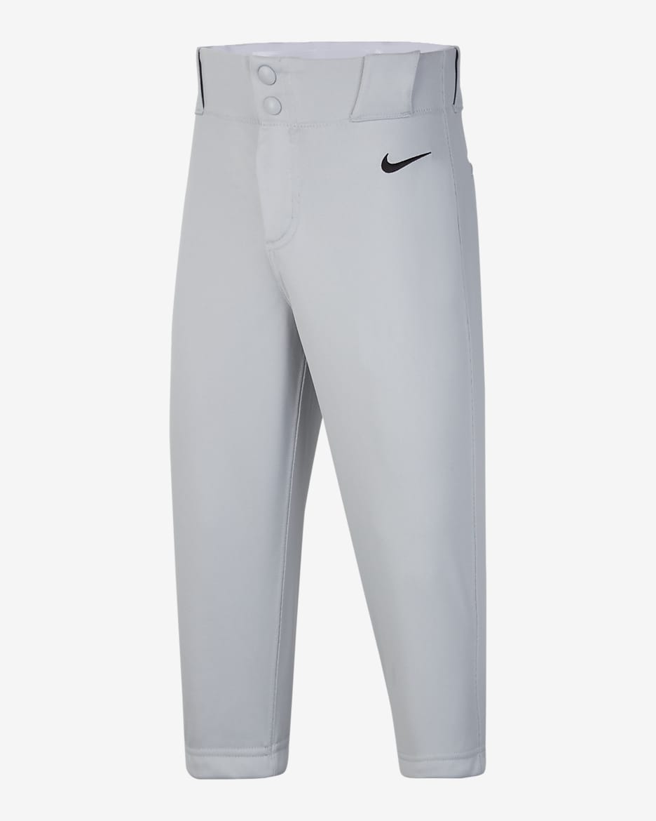 Pants de béisbol de cintura alta para niños talla grande Nike Vapor Select 2 - Gris lobo/Negro