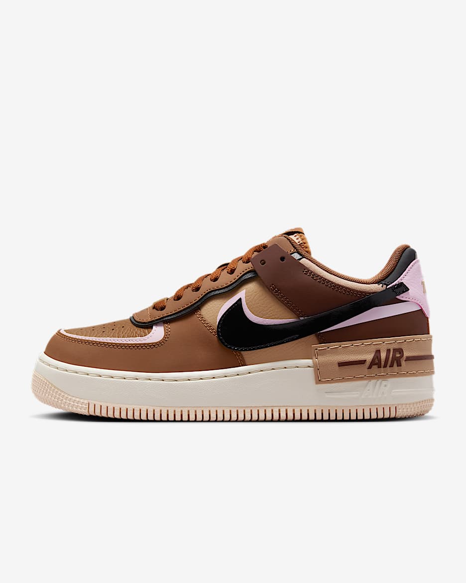 Dámská bota Nike Air Force 1 Shadow - Light British Tan/Pink Foam/Hemp/Černá