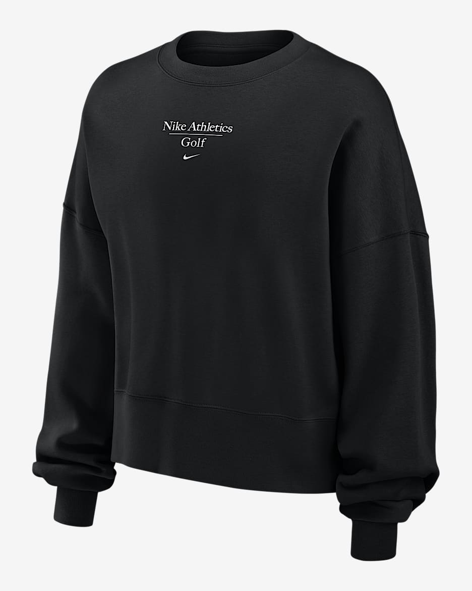 Nike Phoenix Fleece Women's Golf Crew-Neck Sweatshirt - Black