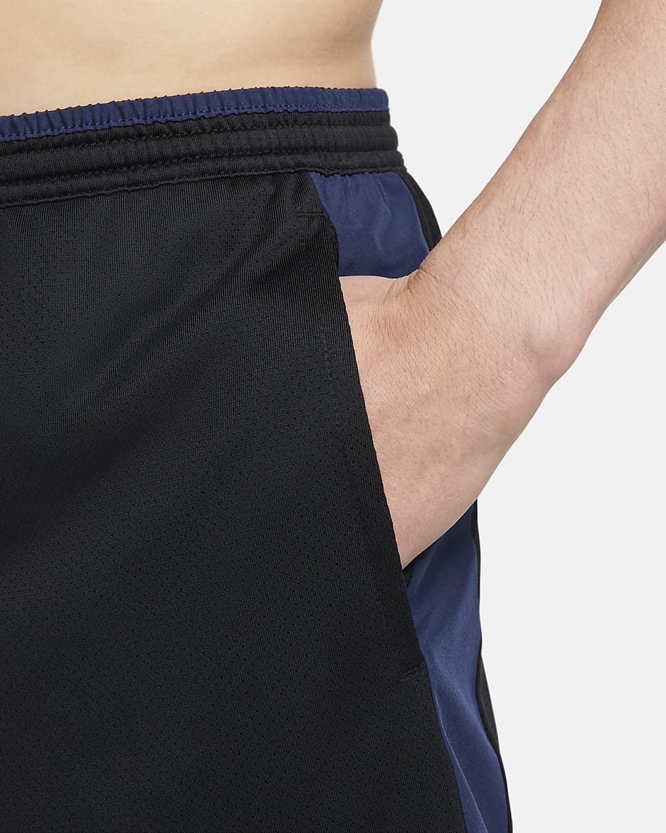 Nike Track Club Men's Dri-FIT 5" Brief-Lined Running Shorts - Black/Midnight Navy/Summit White