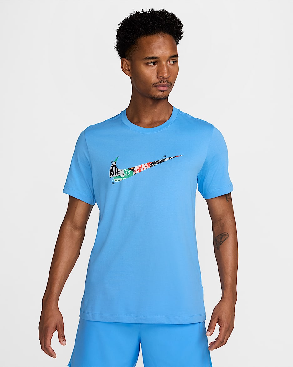 Playera de correr Dri-FIT para hombre Nike - Azul universitario